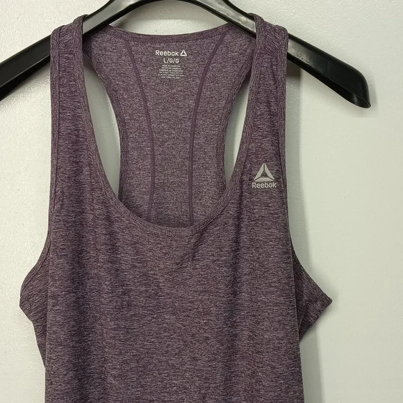 Reebok athletic race back tank top women Sz Large EUC - Picture 2 of 7